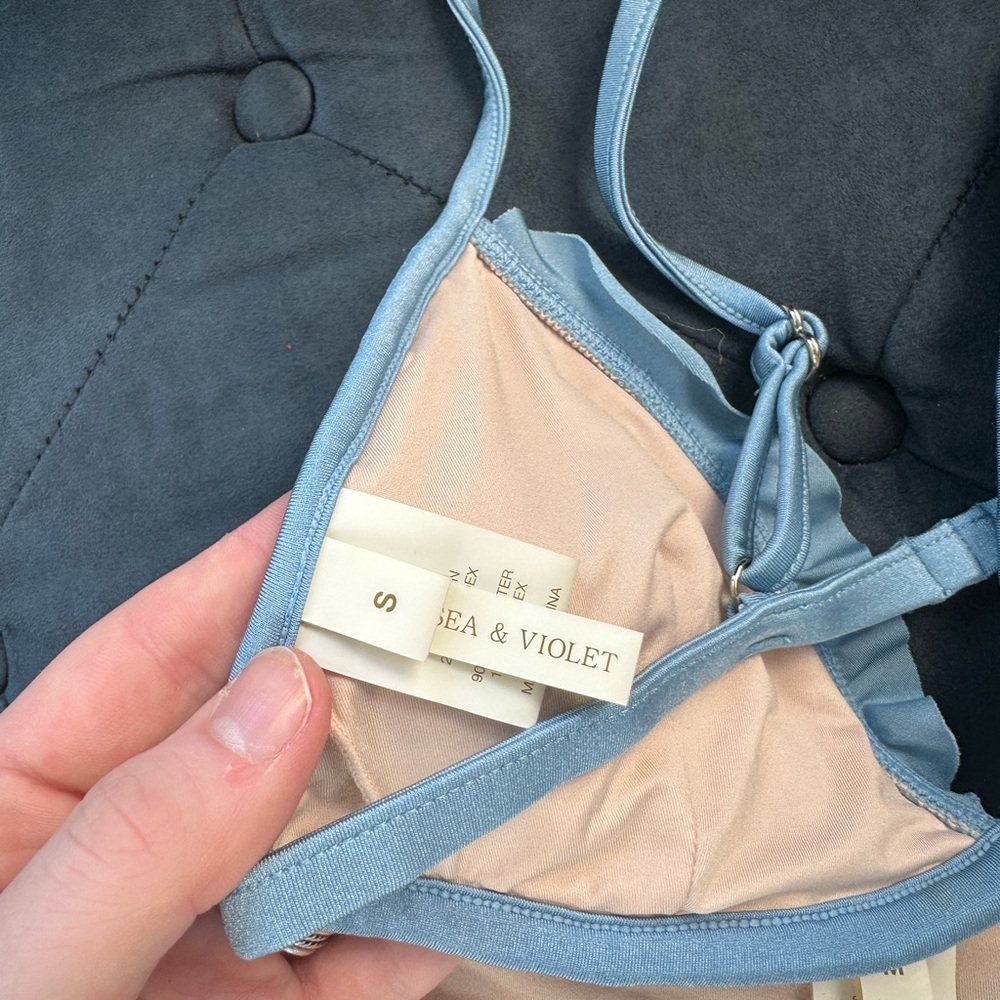Chelsea & Violet Light Blue Ruffled Bikini - Picture 5 of 5